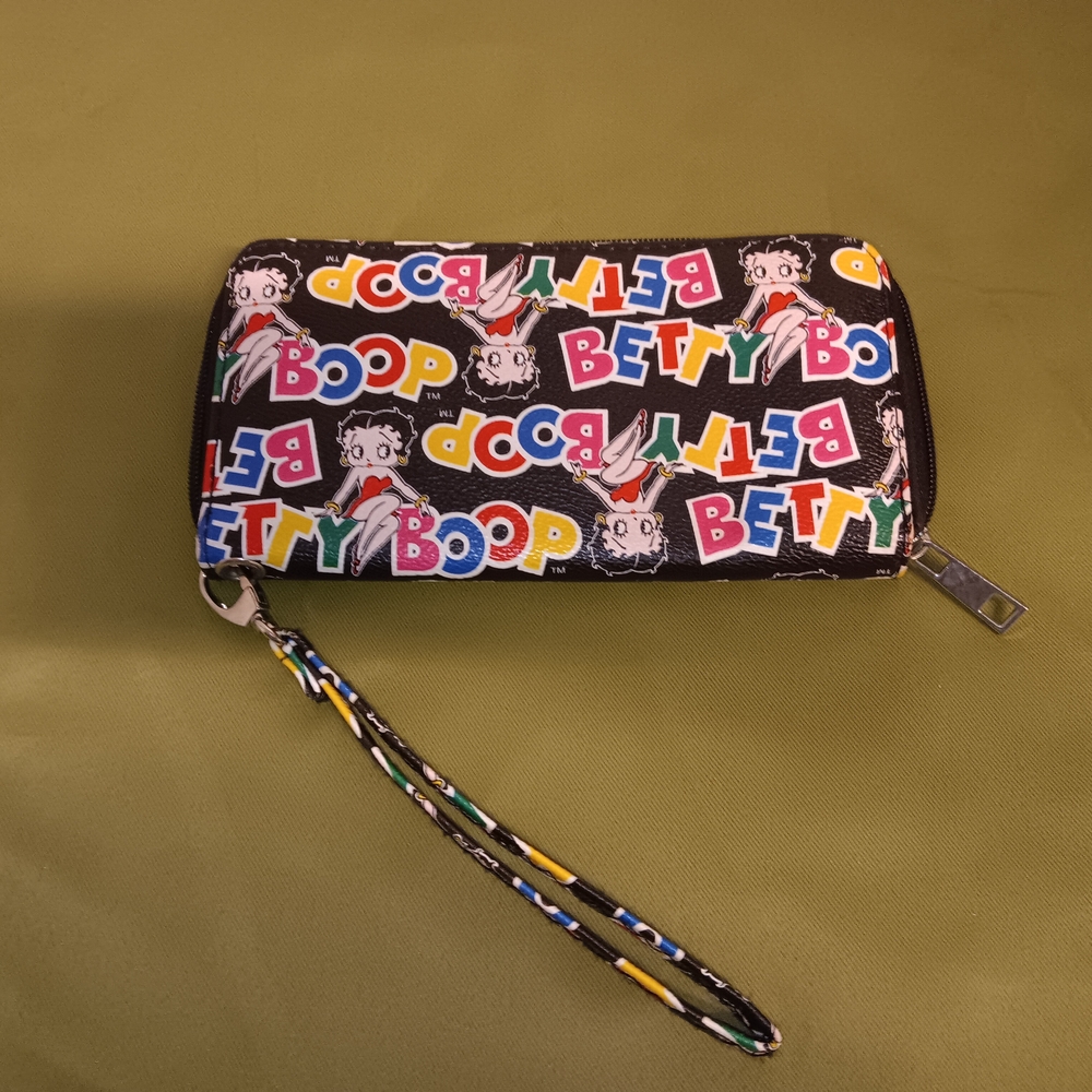 Betty Boop Black Wristlet Clutch